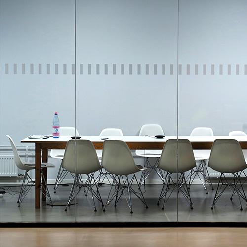 Boardroom with chairs